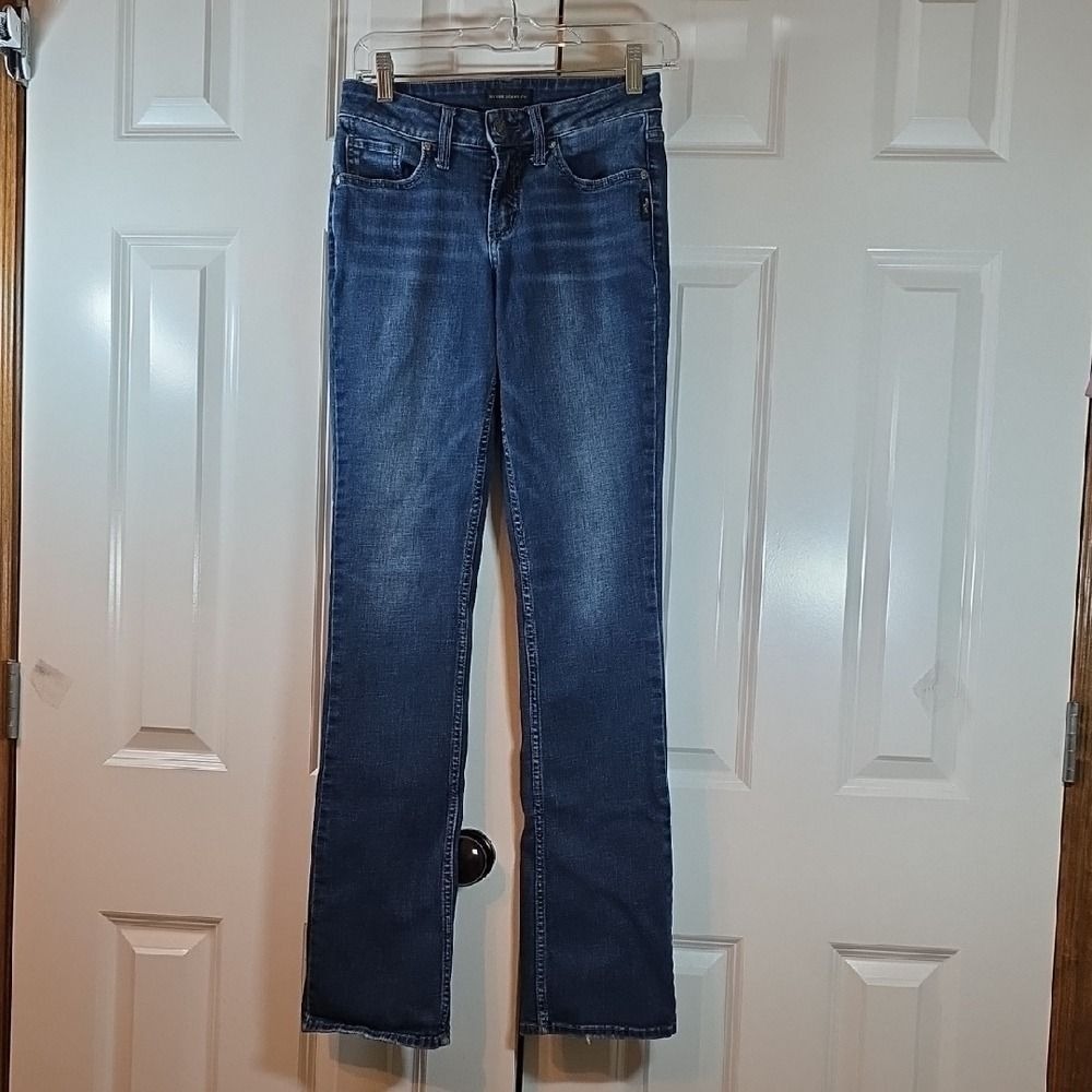 Silver Jeans Co Suki Slim Bootcut Jeans Womens W26 L35 Blue Excellent Mid Rise